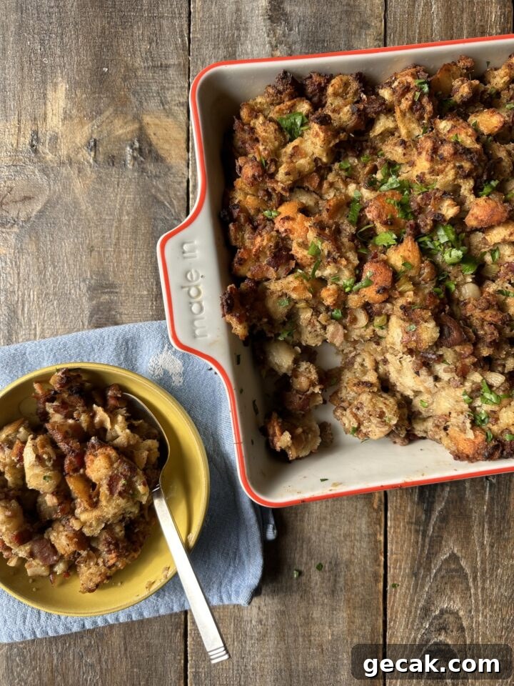 finished stuffing scooped on to a plate
