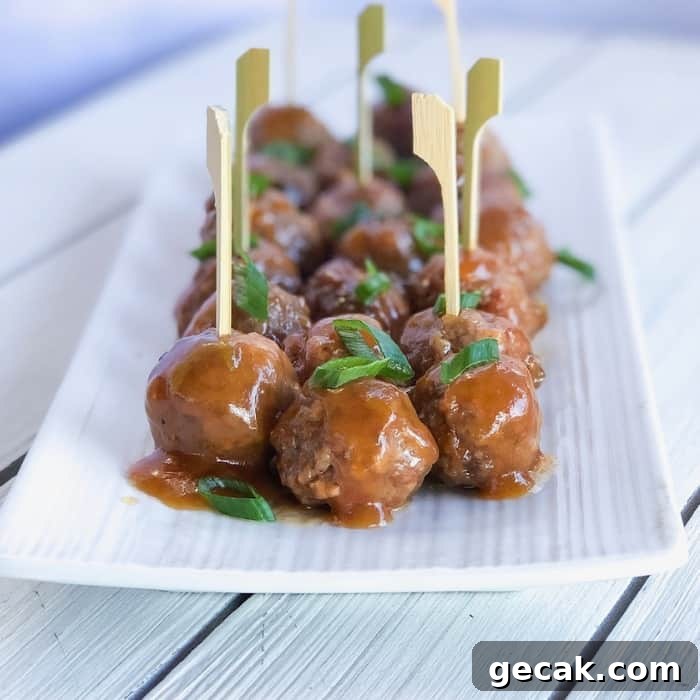 bite sized party meatballs