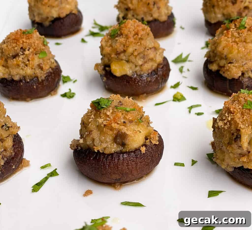 Italian clam stuffed mushrooms