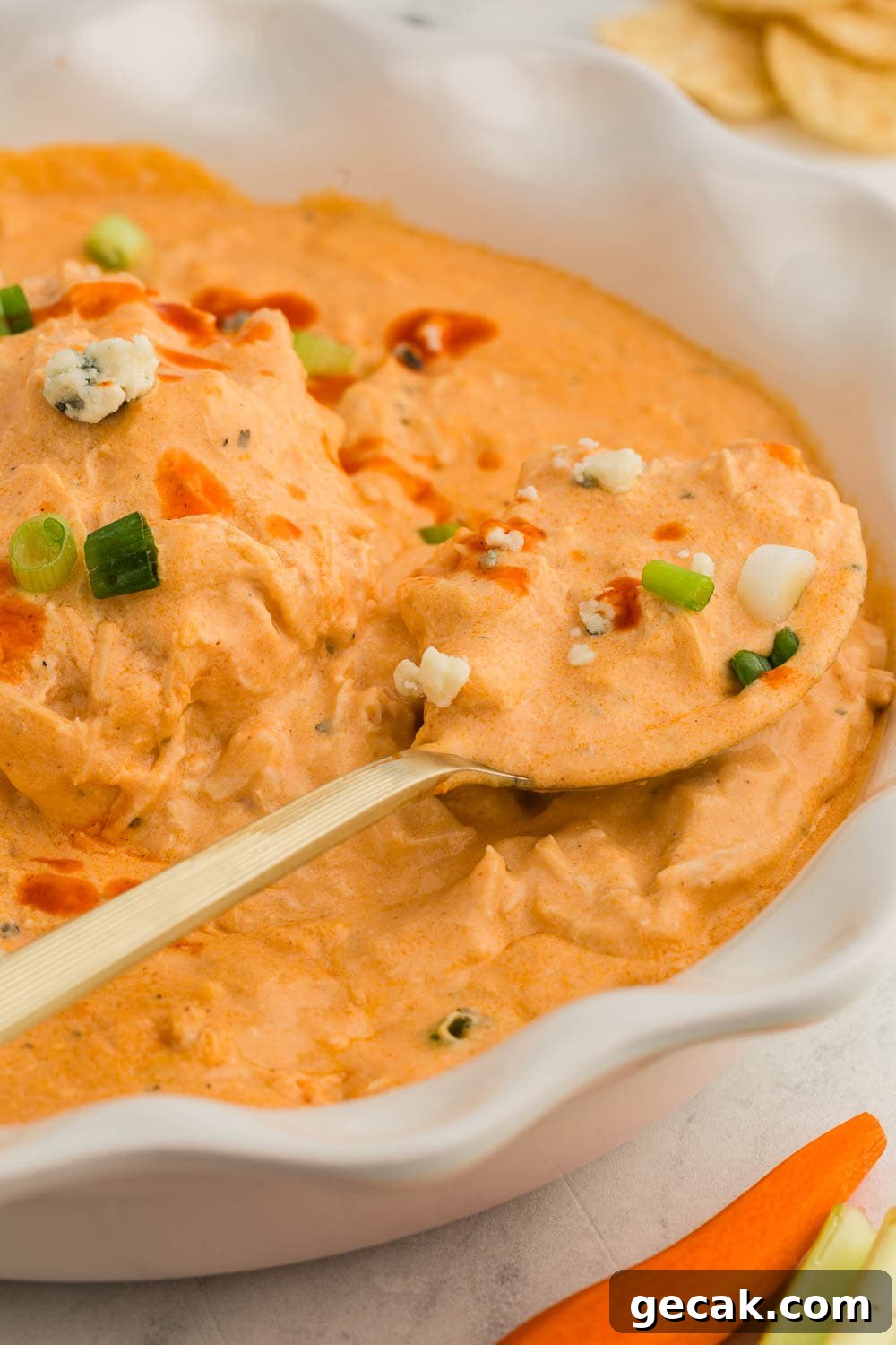 Slow Cooker Buffalo Chicken Dip: Creamy Cheesy Party Recipe 9 img 2065 8