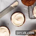 Maple Cream Cheese Frosting on Cupcakes.