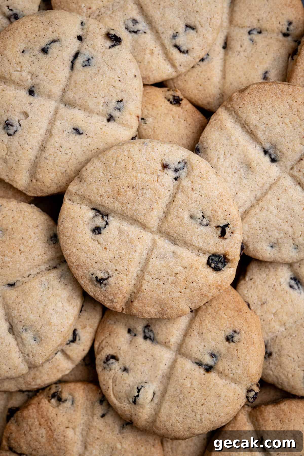 Close up of a pile of vegan soul cakes.