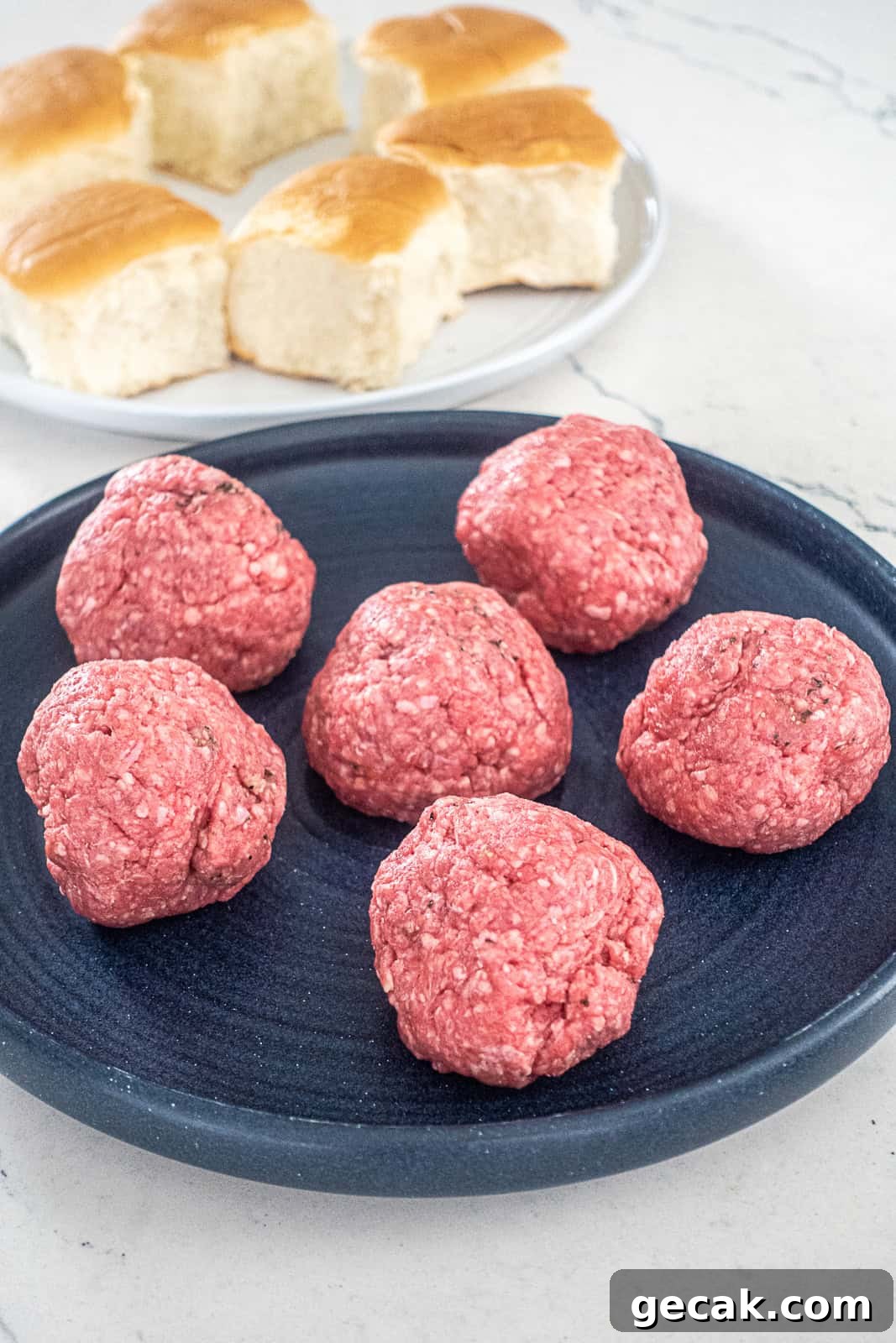 Griddled Pickle Smash Burgers with Crispy Edges 4 Burgers Prepped for Pickle Smash Burgers