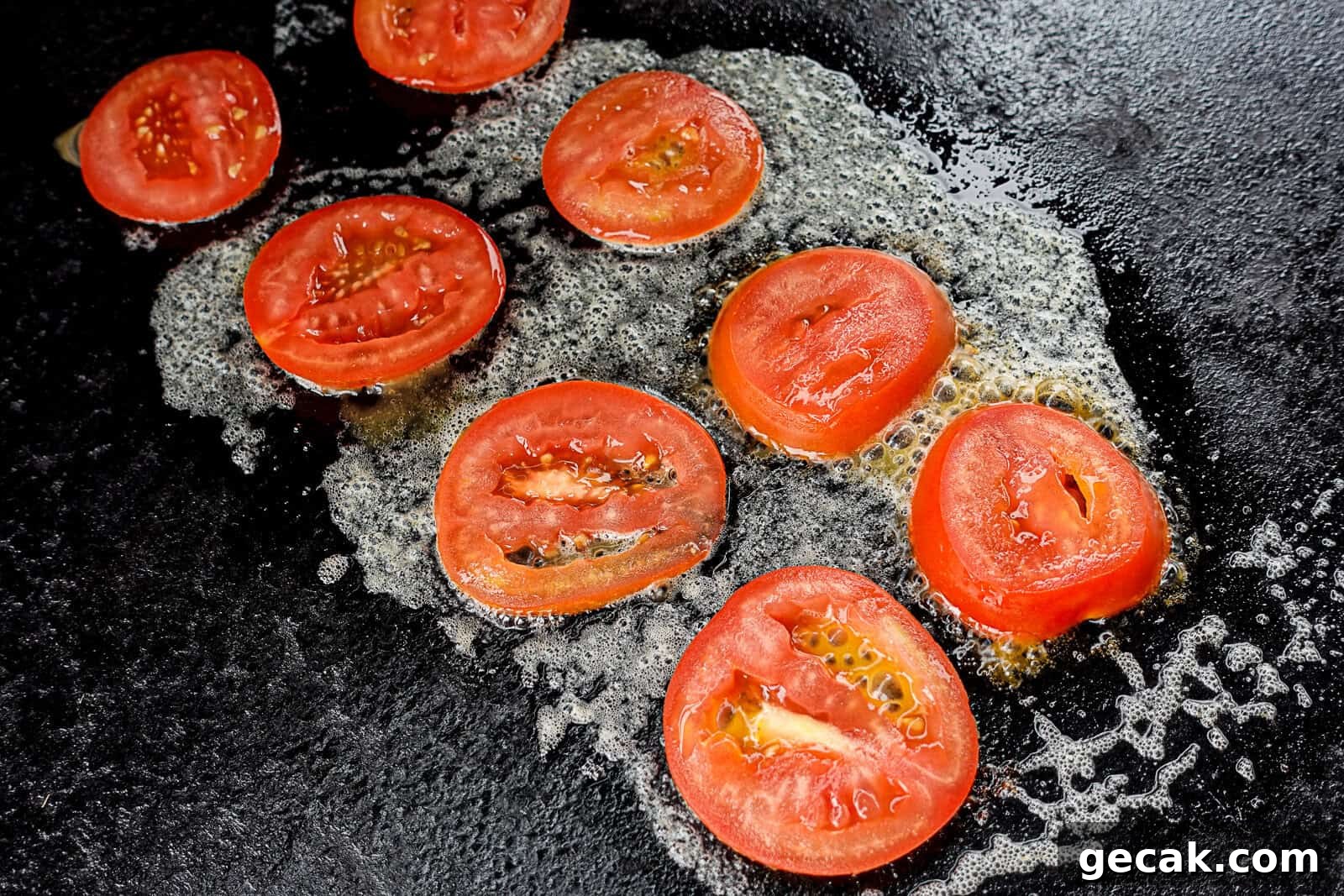Griddled Pickle Smash Burgers with Crispy Edges 5 Griddle Cooking Tomatoes