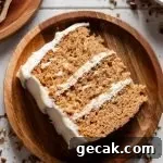 slice of maple cake in plate