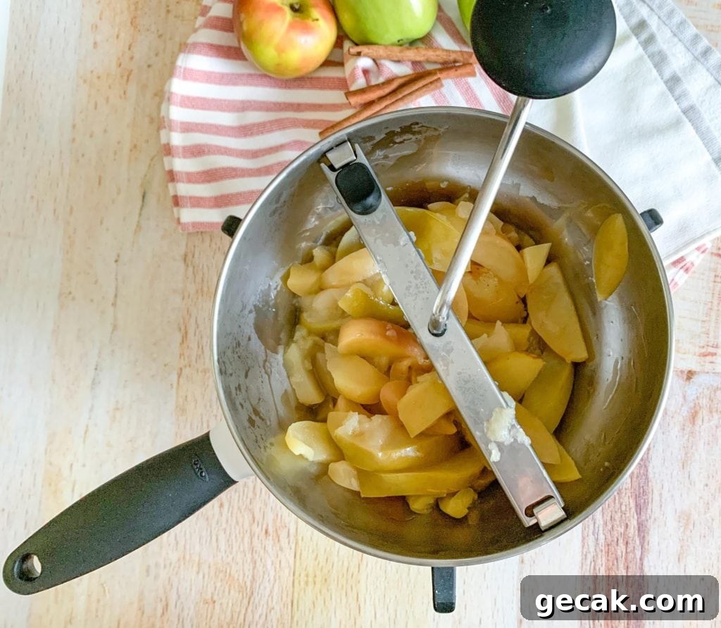 Process the apples through the food mill