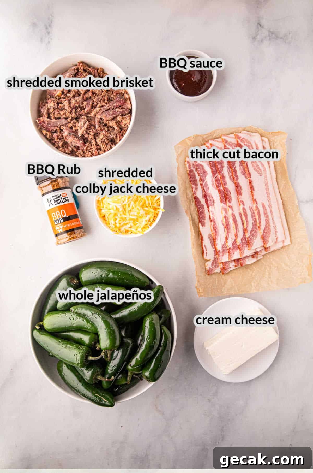 Overhead Image of Texas Twinkies Ingredients