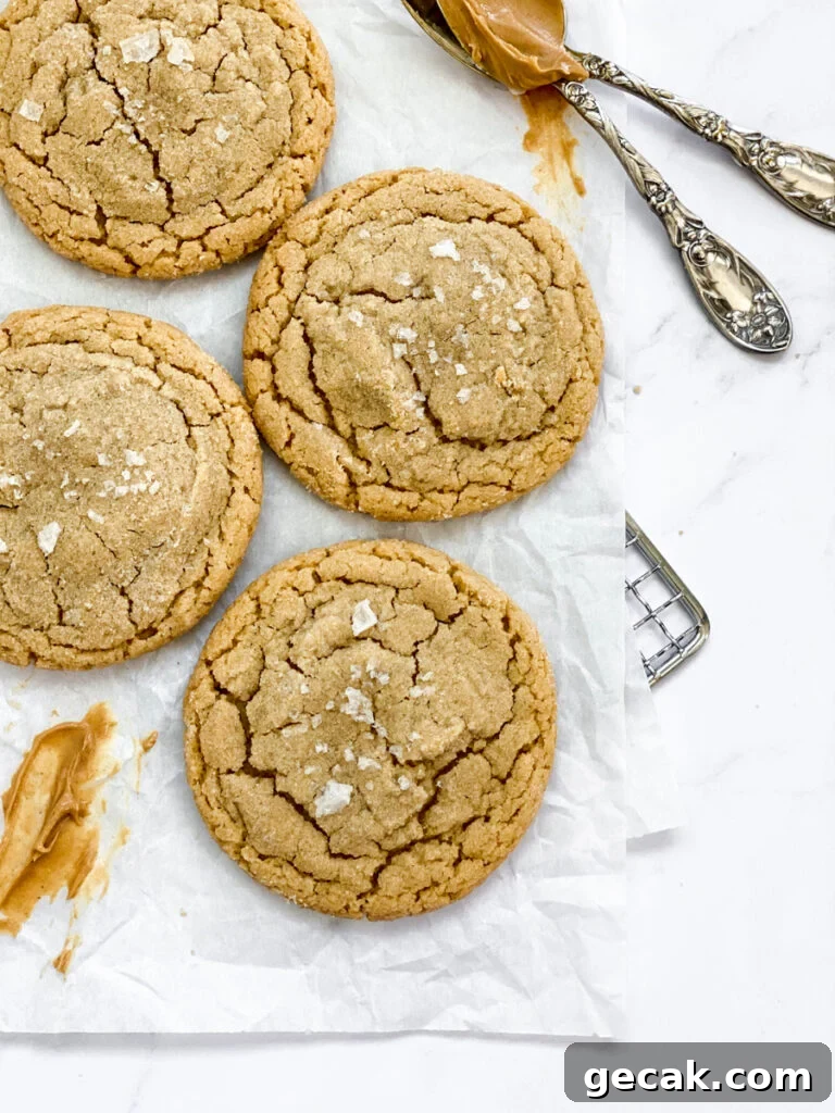 close up of small batch peanut butter cookies