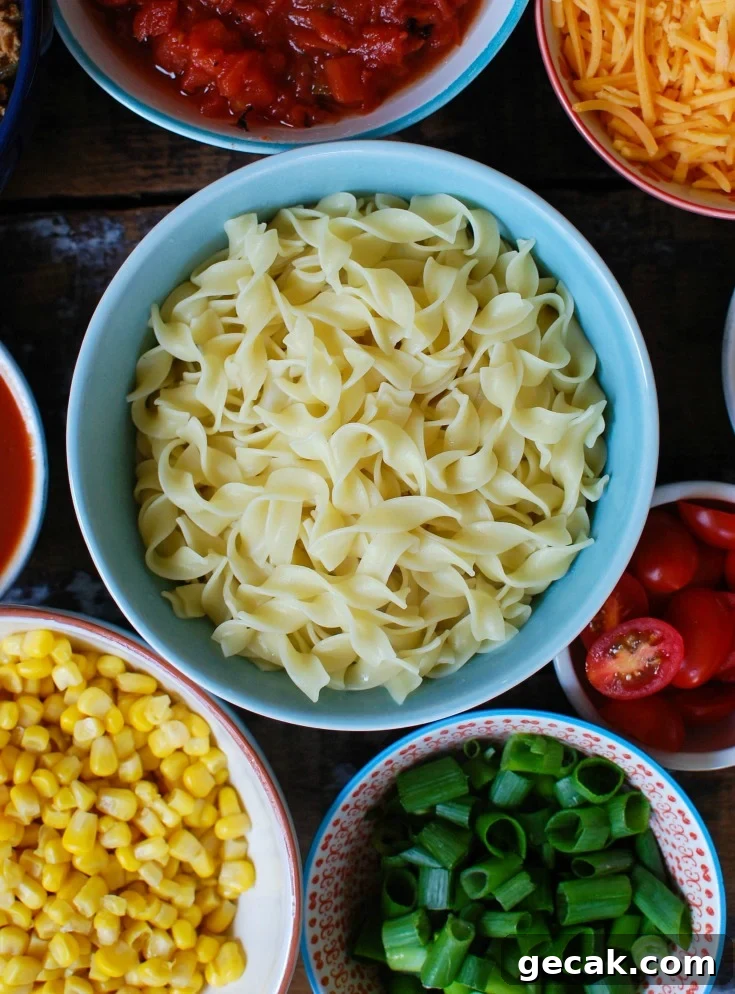 Step-by-step preparation of the casserole.