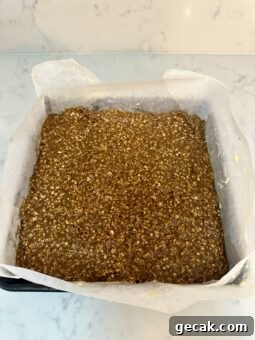 Parkin batter in tin ready for oven 