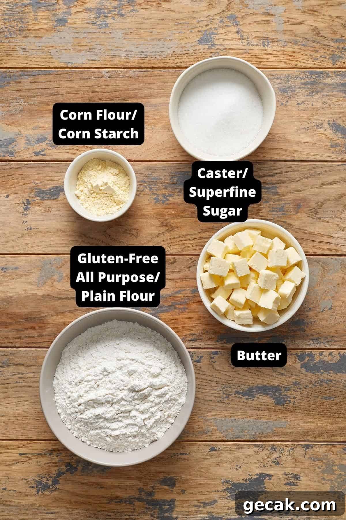 Ingredients in this recipe on a wooden background.