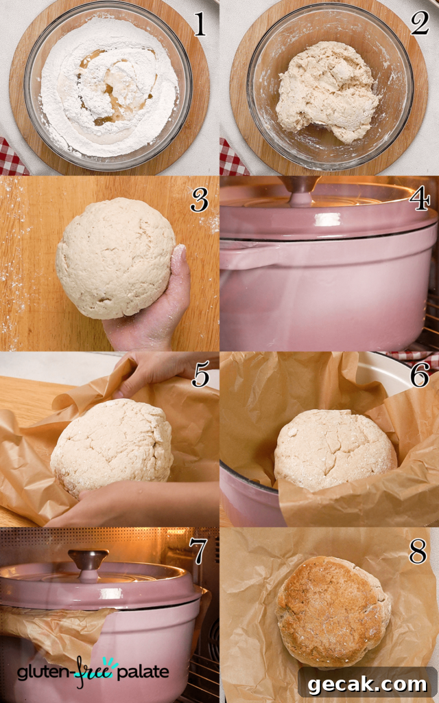 Gluten-free Artisan bread step by step.