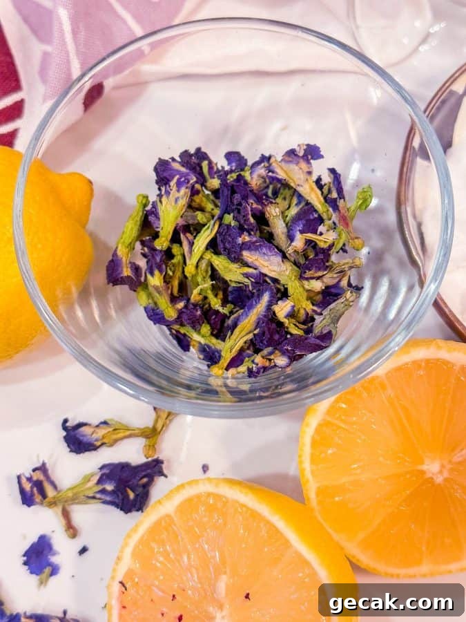 Butterfly Pea Tea Wakanda Food Vibranium Drink - Butterfly Pea Tea Lemonade