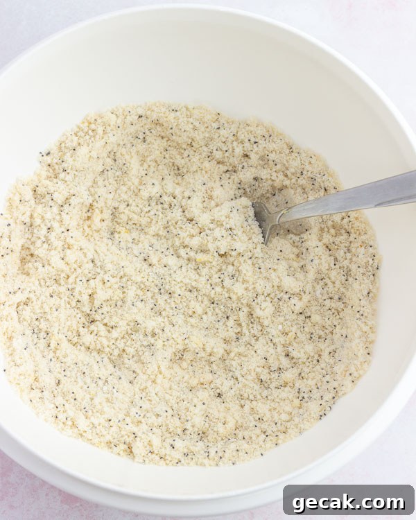 whisking the dry ingredients.