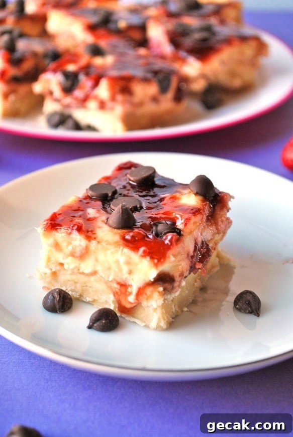balsamic strawberry cheesecake bars
