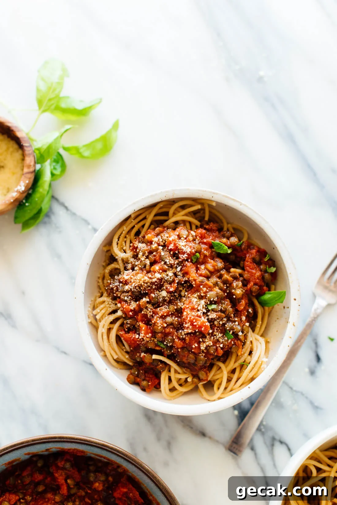 lentils with marinara sauce and pasta recipe