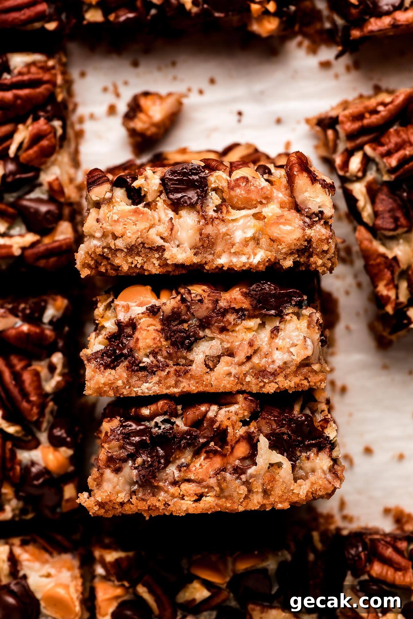 Close up of the 7-Layer Magic Bars.