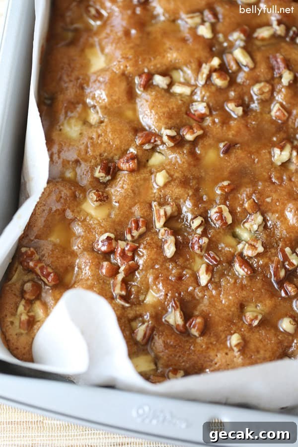 Glazed Maple Apple Cake overhead