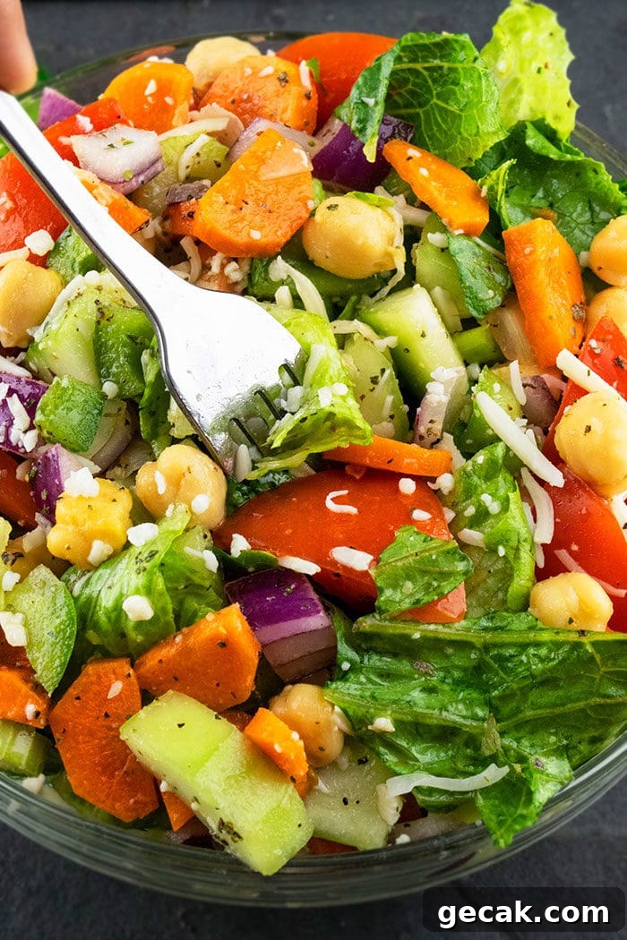 Easy Chopped Salad with Italian Vinaigrette