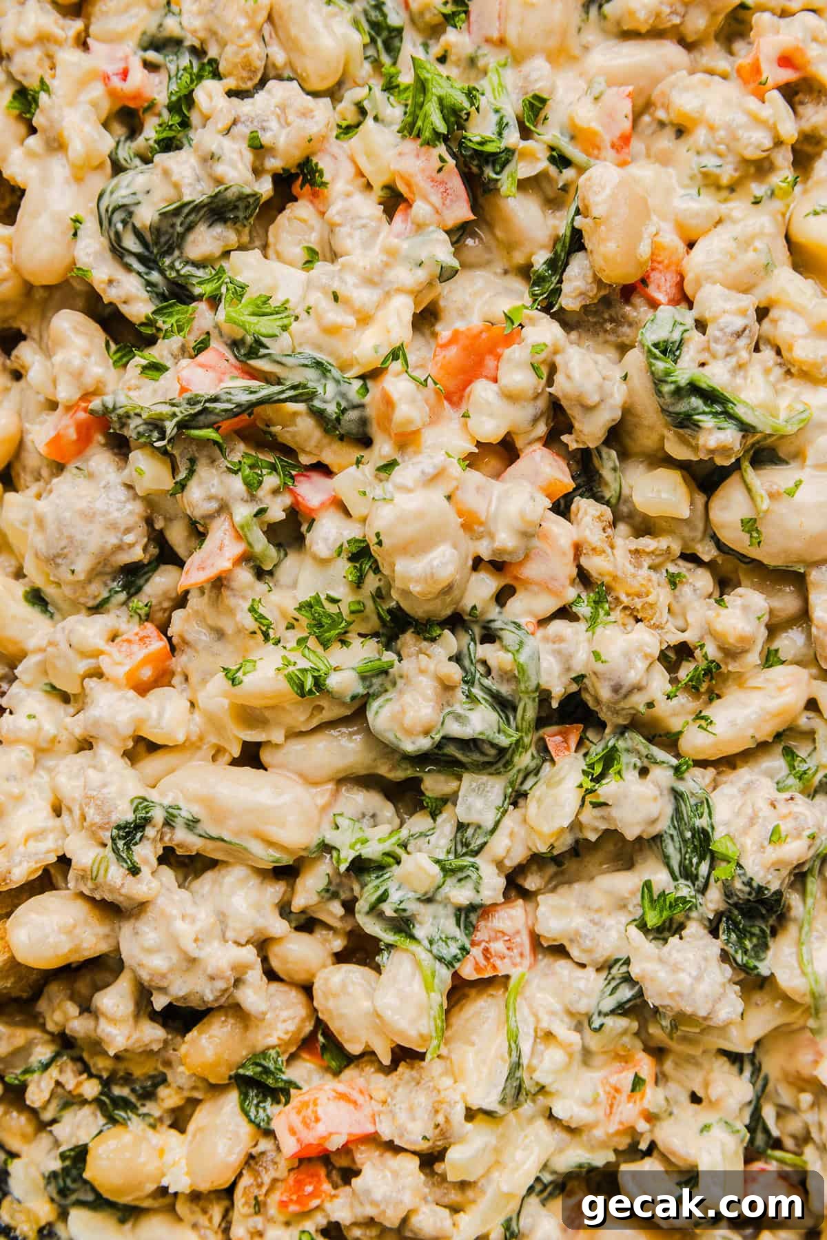 Creamy dip with parmesan topping
