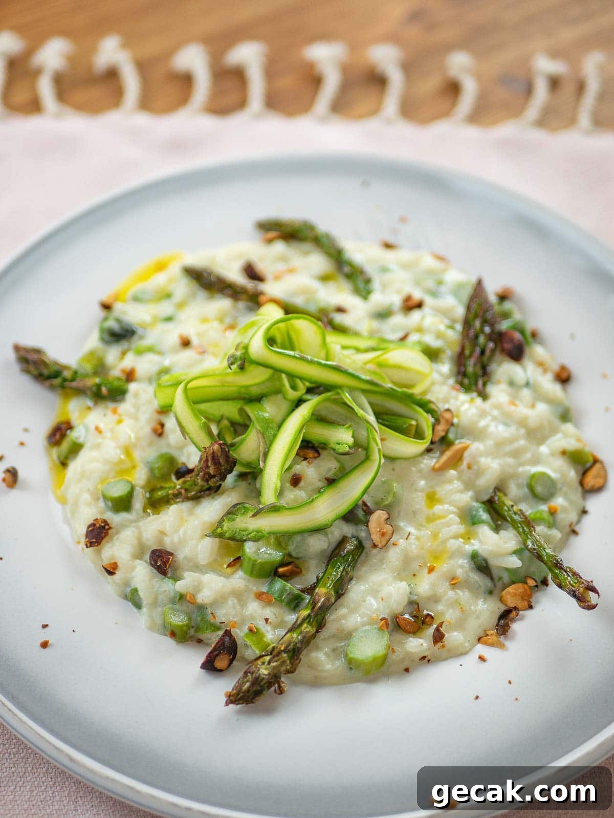 vegan asparagus risotto