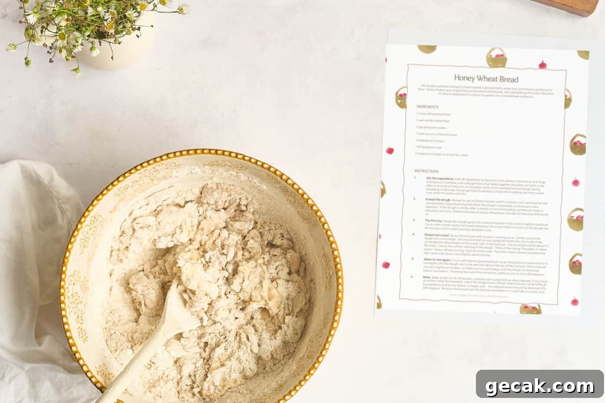 mixing bowl with dough and styled recipe