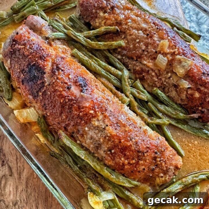 Maple Dijon Pork Tenderloins with Green Beans