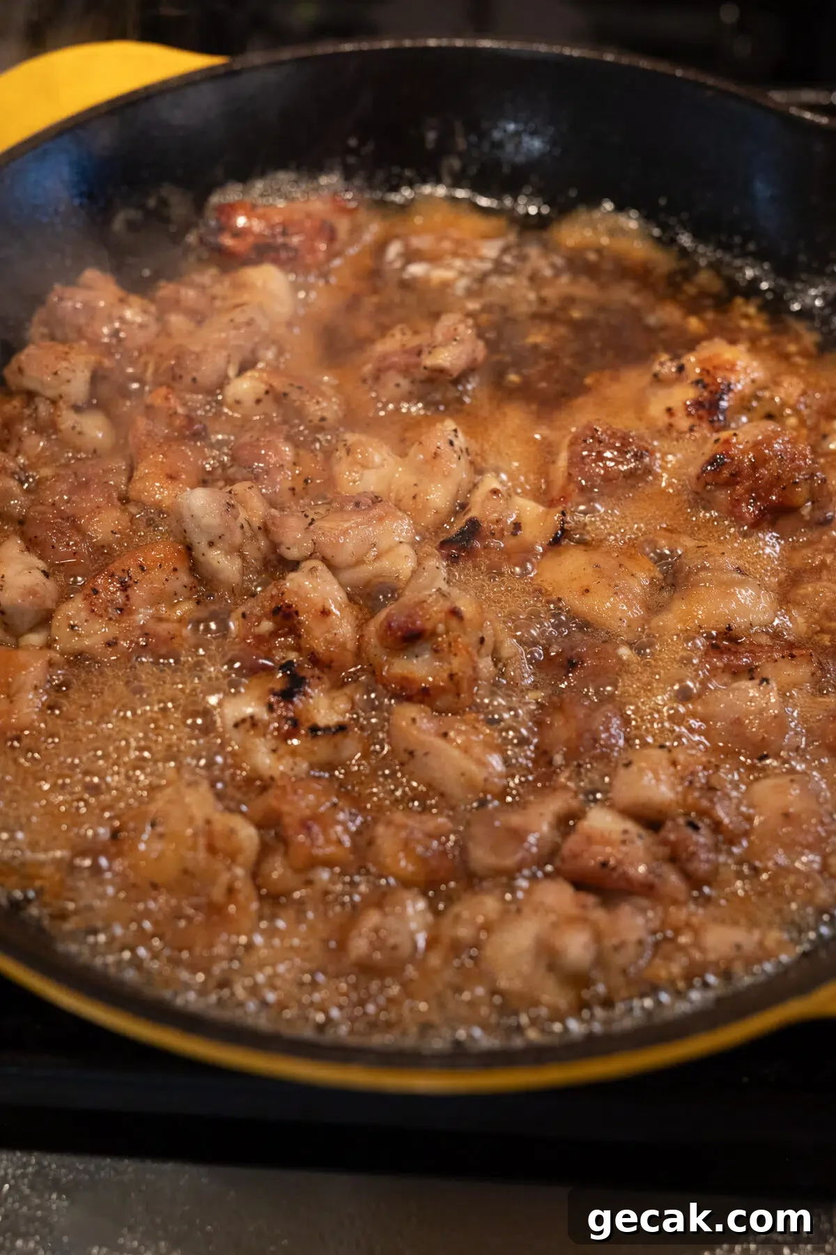 cooking chicken in honey garlic sauce