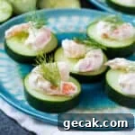 Creamy Dill Shrimp and Cucumber Appetizer