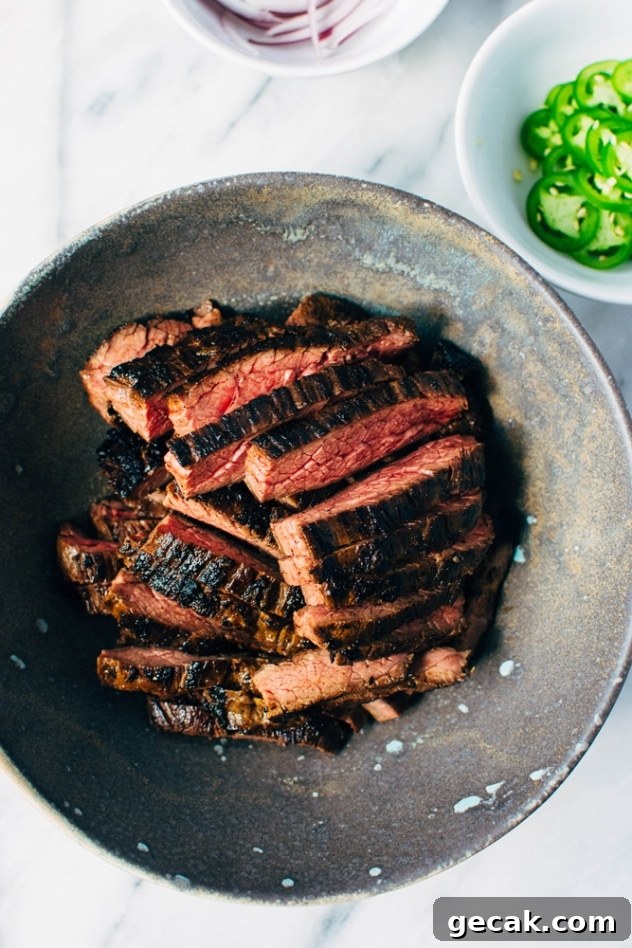 Spicy Thai Marinated Skirt Steak Tacos with Avocado (Paleo) 3 Spicy thai marinated skirt steak tacos and avocado are super bold and umami packed paleo friendly tacos that are super versatile and easy to make!