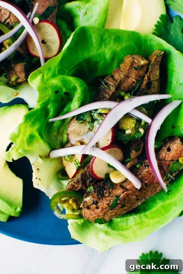Spicy Thai Marinated Skirt Steak Tacos with Avocado (Paleo) 9 Spicy thai marinated skirt steak tacos and avocado are super bold and umami packed paleo friendly tacos that are super versatile and easy to make!