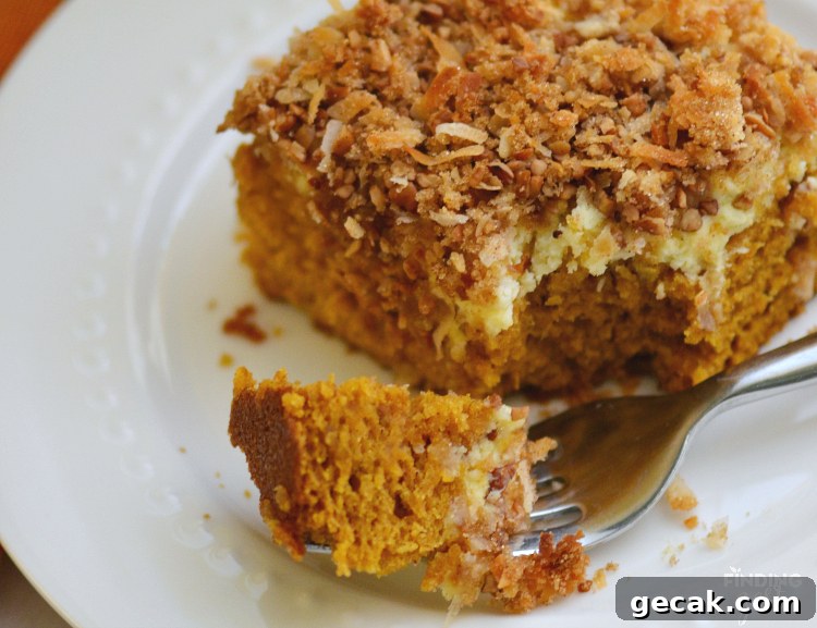 Pumpkin Cream Cheese Coffee Cake Recipe for Fall Gatherings 9 Pumpkin Cream Cheese Coffee Cake with Coconut Topping