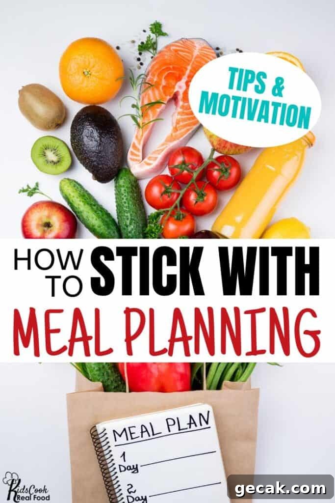 How to stick with meal planning
