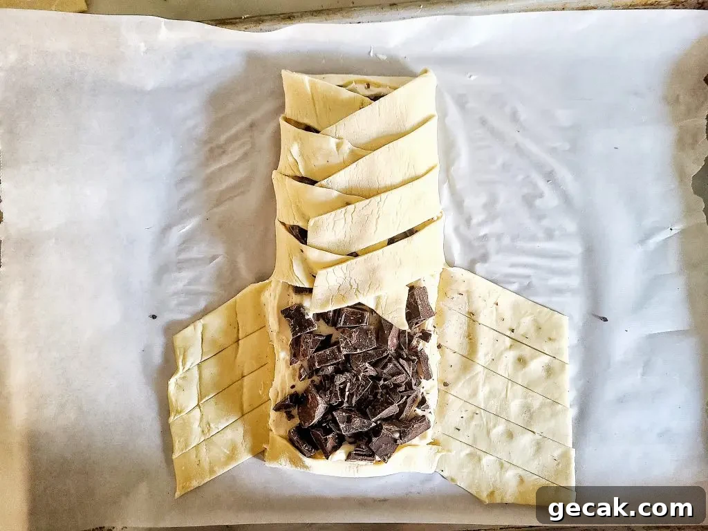 fold the danish together