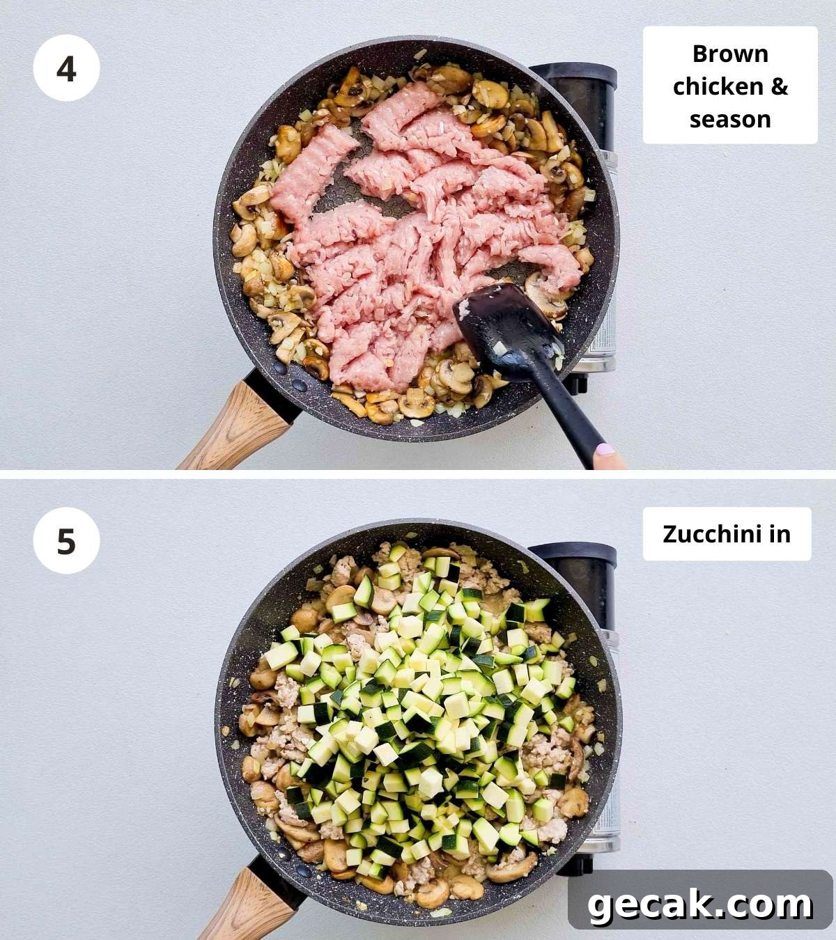 Cooking instructions step by step collage part 2