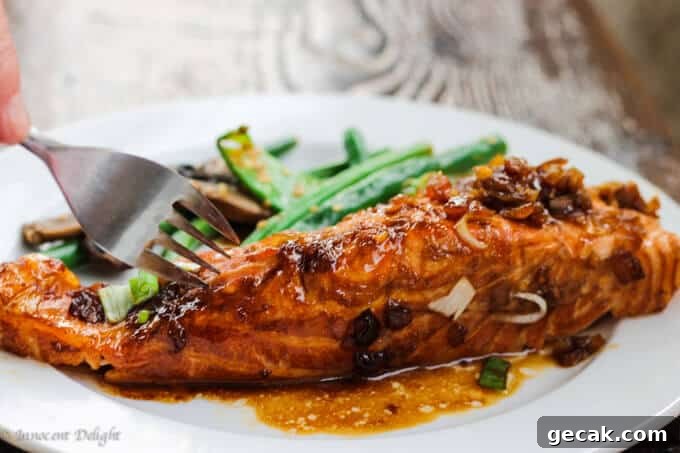 Grilled Salmon with simple homemade teriyaki sauce