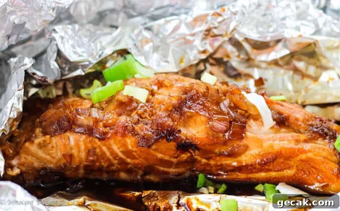 Grilled Salmon with simple homemade teriyaki sauce