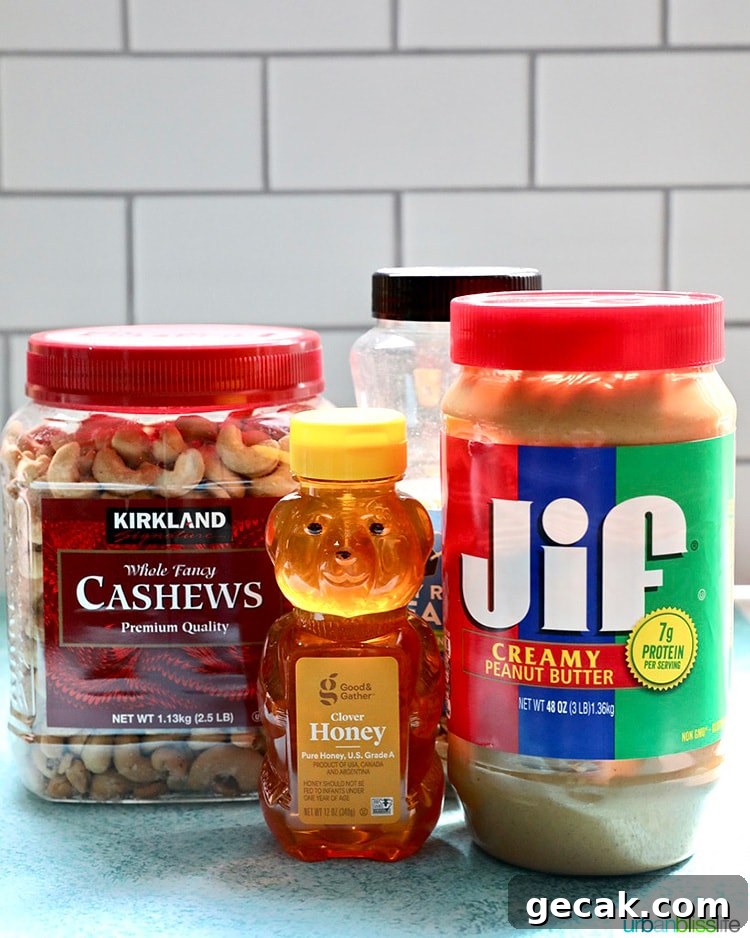 nuts, honey, peanut butter 