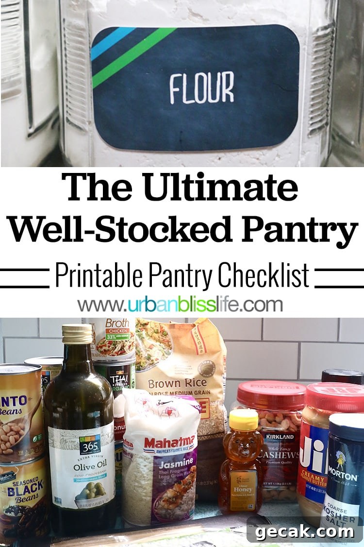 Non-Perishable Food Pantry List