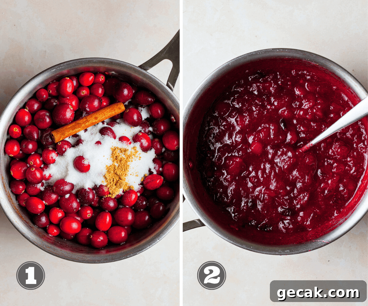 Homemade cranberry sauce