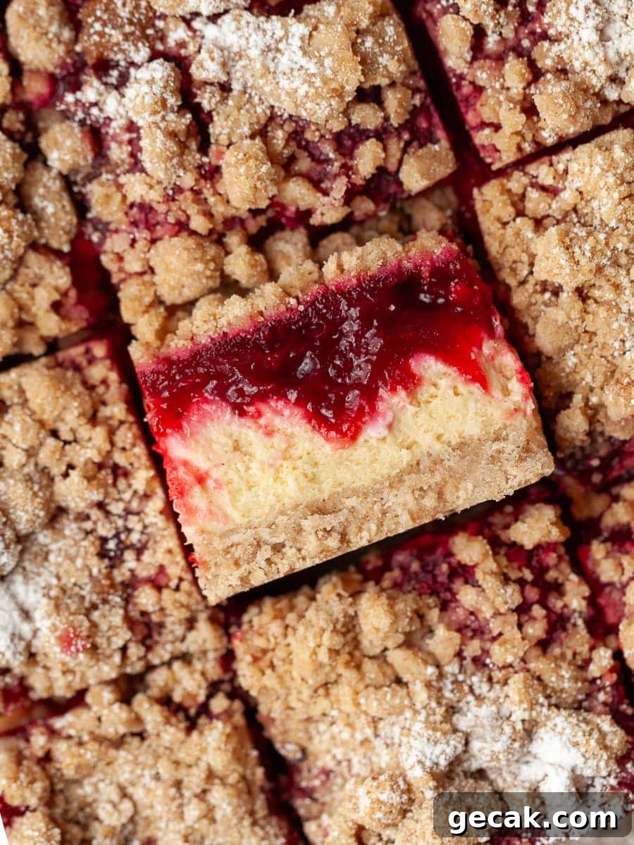 Gluten Free Cranberry Cheesecake Bars closeup