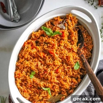 Smoky Nigerian jollof rice