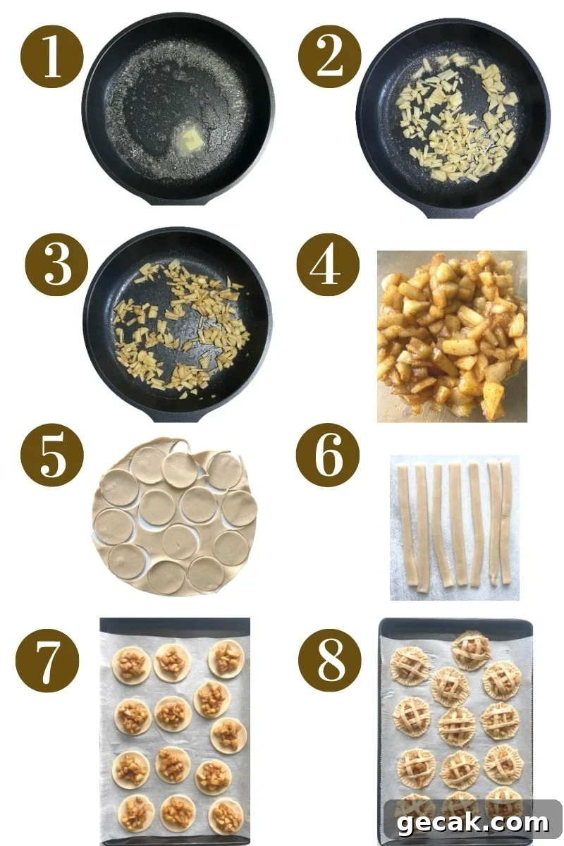 Steps to make healthy mini apple pies
