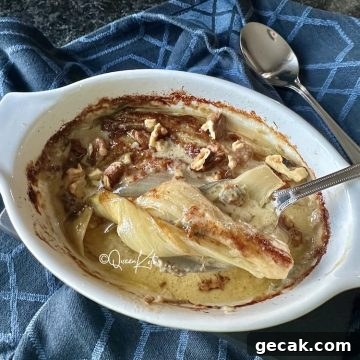 Chicory Gratin with Gorgonzola and Walnuts