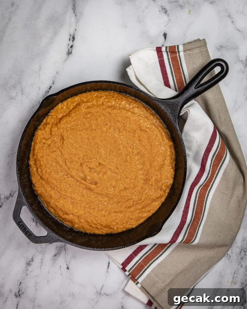 Smoked Sweet Potato Casserole with Candied Bacon-Pecan Topping 6 Mash and mix