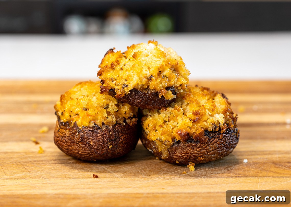 Ninja Woodfire Stuffed Mushrooms