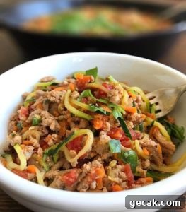 served zucchini noodle turkey marinara