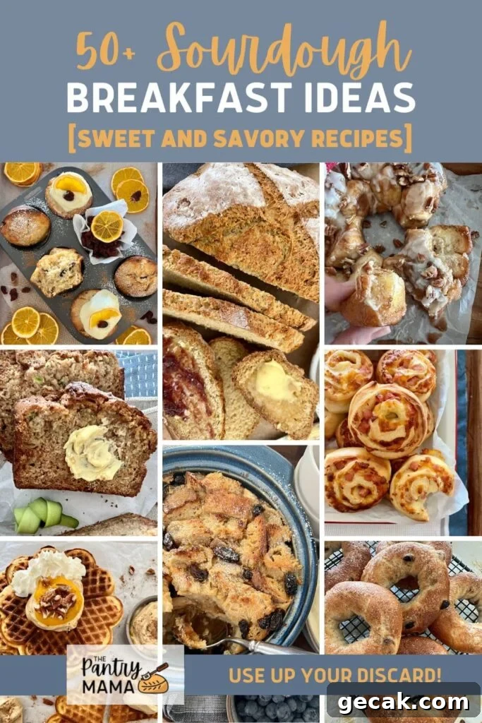 50+ Sourdough Breakfast Recipes — Sweet and Savory Ideas 15 SOURDOUGH BREAKFAST RECIPES - PINTEREST IMAGE