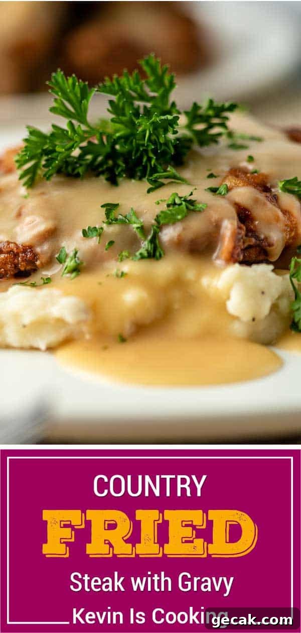 titled image: country fried steak with gravy