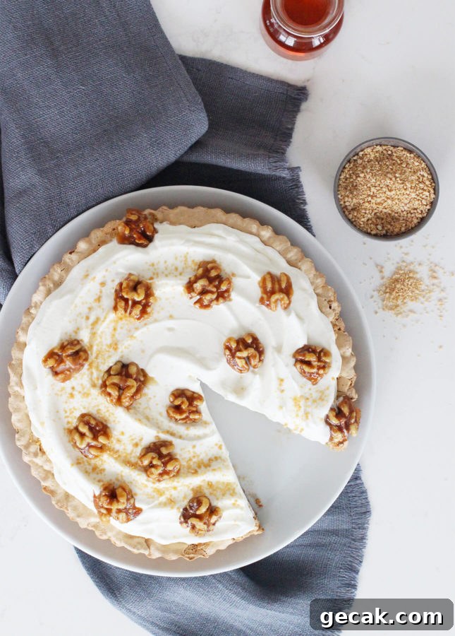 Walnut and Maple Cream Tart // FoodNouveau.com